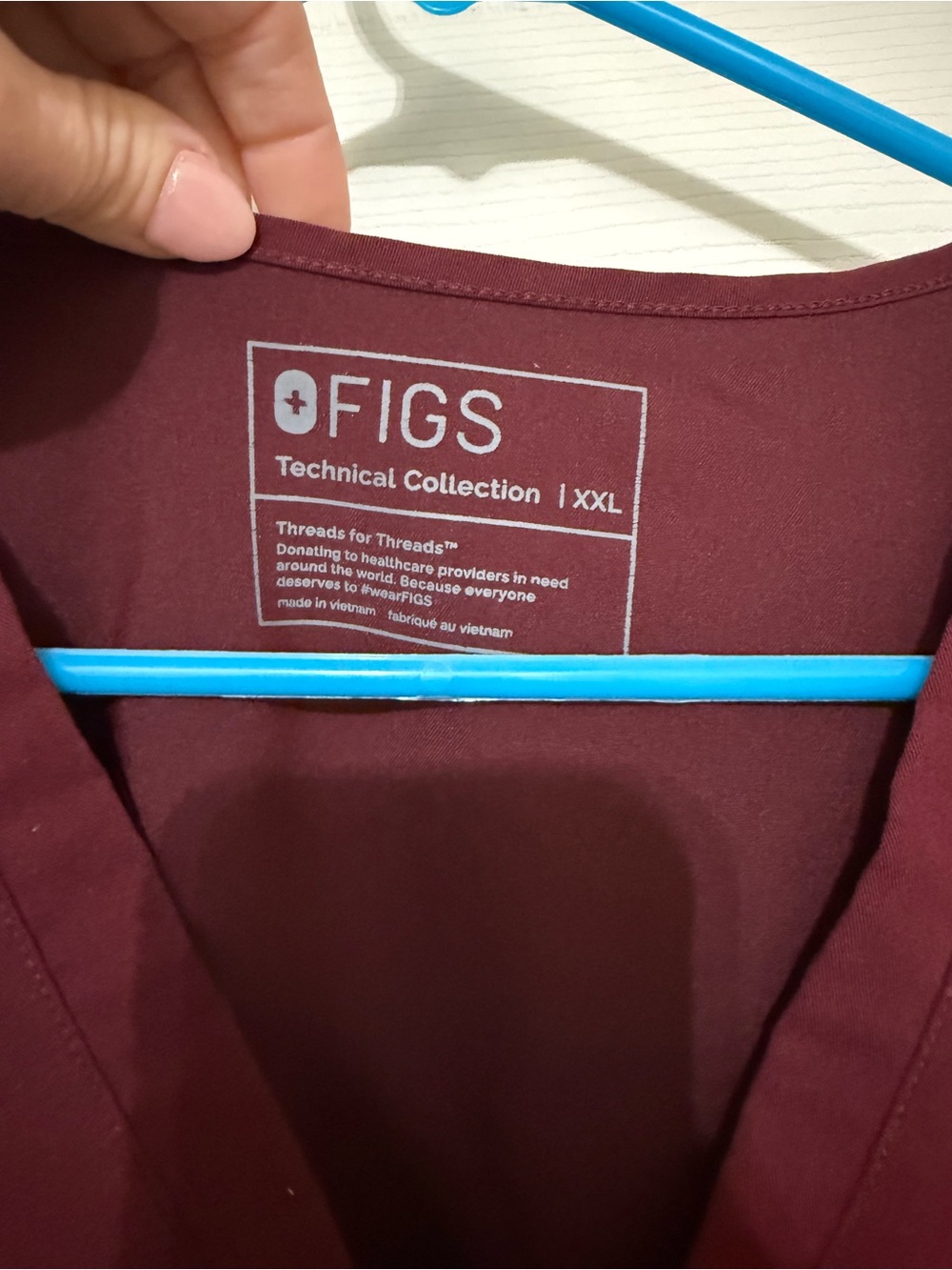 Figs Women's Scrub Top Two Pocket XXL - Picture 2 of 3